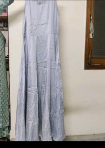 Flared Satin Dress