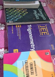 JEE Prep Books - Physics, Trigonometry, Chemistry