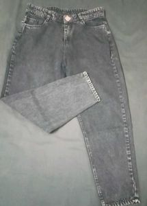 Acid Wash Straight Leg Jeans