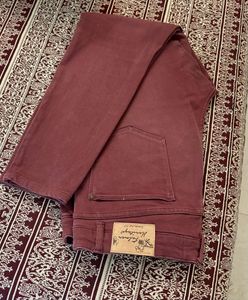 Skinny Maroon Denim Jeans