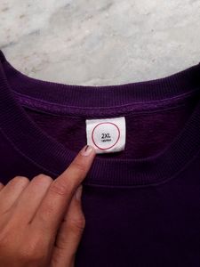 Branded Purple Oversized Sweat Shirt For Girls