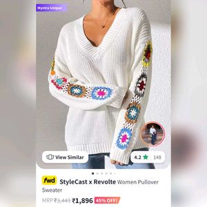 Lilac Crochet Granny Square Sweater
