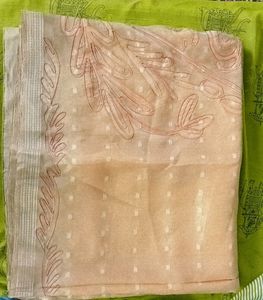 Saree With Nude Colour