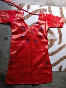 hot red kurta