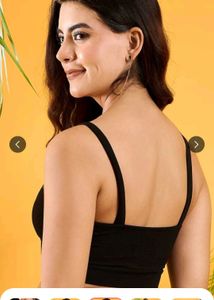 Black Tie-Front Crop Top