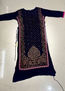Pink Embroidered Babydoll Top