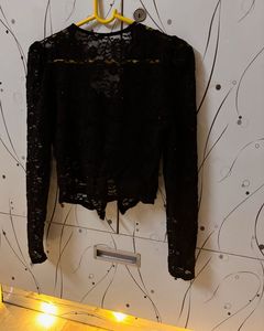 Black Lace Net Top- SIZE-28-36.NOT WORN EVEN ONCE