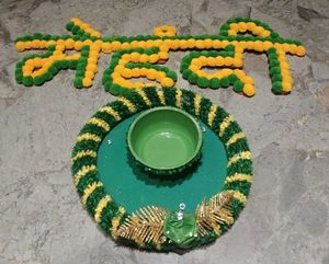 Mehndi Decoration Plate