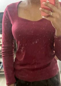 Redamancii heart neck full sleeve top