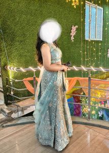 Cyan Pastel Designer Lehenga