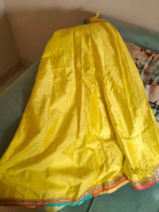 Lehengas with contrast choli and dual tone dupatta