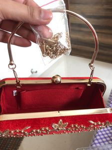Handwork Clutch With Velvet