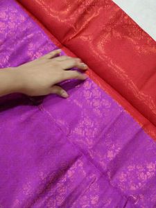 Elegant Purple Broket Saree