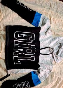 Colorblock "GIRL" Hoodie