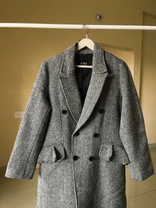 Elegant Herringbone Overcoat