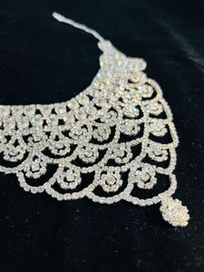 Stunning Silver-Toned American Diamond Jewellery S