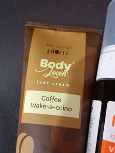 plum combo face toner foot cream and body mist