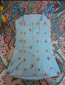 Sparkly Blue Mini Dress
