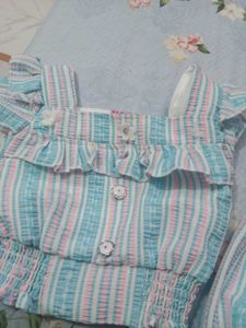 Cute Striped Two-Piece Set
