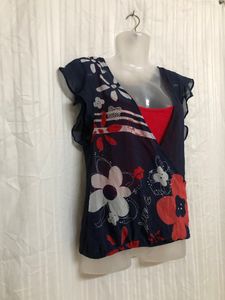 Desigual Blue Short Sleeve Top