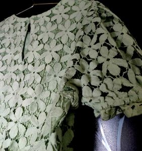 FabAlley Green lace pattern top