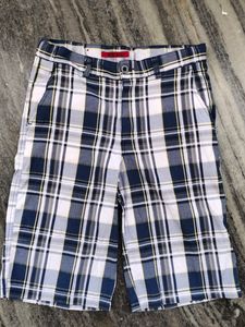 Combo Of 2 ;-Boys Checks Cargo Shorts