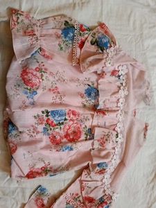 Floral Ruffle Top