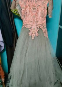 Elegant Embroidered Party Gown