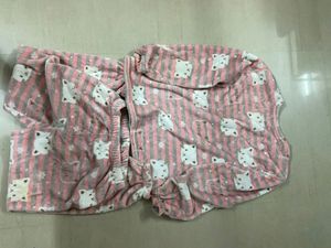 Pink Cat Print Pajama Set