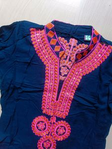 Kurti With Embroidery