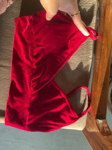 Red Velvet Bralette Top