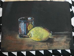 Framed Lemon Still Life Art