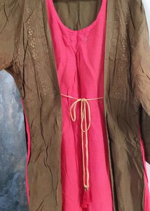 Green Red Kurta