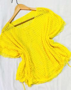 Pinterest Yellow Crochet Top D