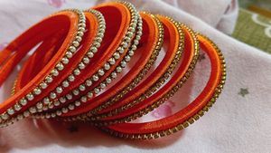 Silk Thread Bangles Prepared By Me