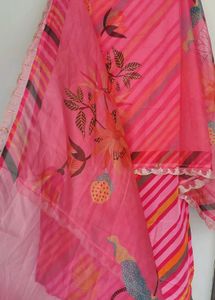 ORGANZA STITCHED KURTHI WITH DUPATTA BEAUTIFUL 😍