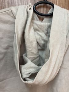 Crop Hoodie With Printed Sleeves