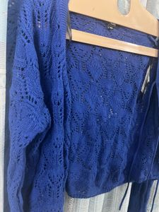 Blue Knit Cardigan