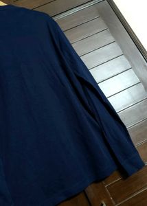 Croft &amp; Barrow Men Navy Blue Long Sleeve T-Shirt