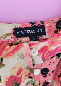 KASSUALLY Floral Multicoloured Crop Top