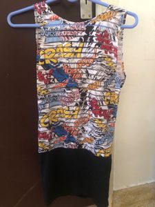 Printed Cowl Neck Dress☄️