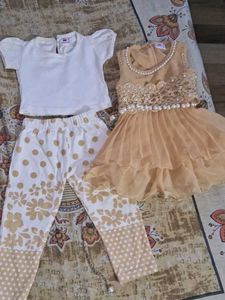 Beautiful 3 PC Party Wear For Baby Girl