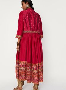 Women Printed Kurta with Jacket