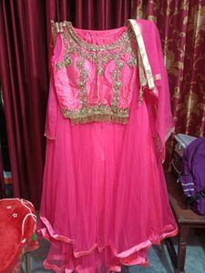 Peach Colour Lhega