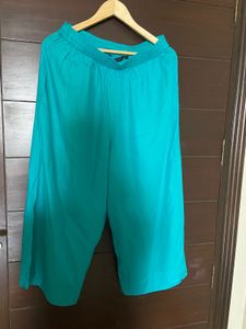 Rangmanch Turquoise Blue Colour Palazzo (L-XL)