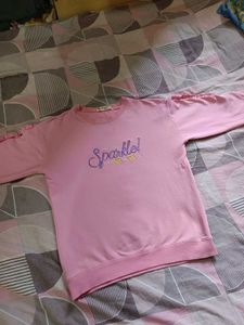 Baby Pink Graphic Sweatshirt - Cozy Cotton Blend