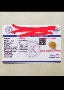 5.70Cts. Natural Yellow Sapphire(Pukhraj) Gemstone