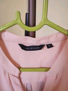 Blush Pink Zipper Blouse