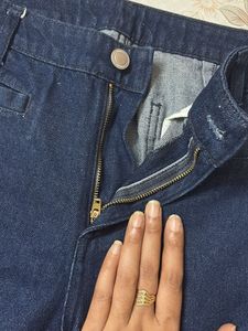 Wide Leg Denim Culottes