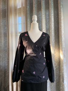 Floral Embroidery Wrap Around